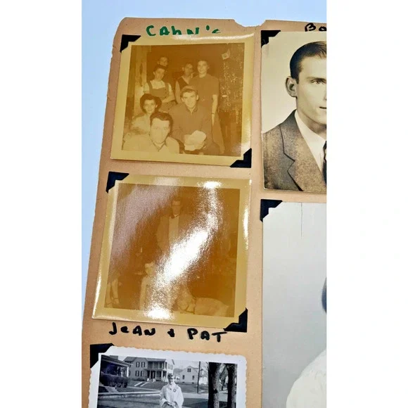 Vintage Black & White Photos Scrapbook Pages Kids Teens Handsome Young Man - Picture 3 of 7